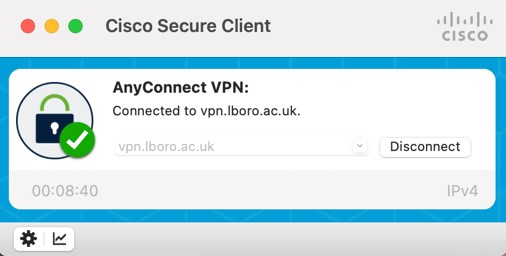Cisco secure client Connection confirmation